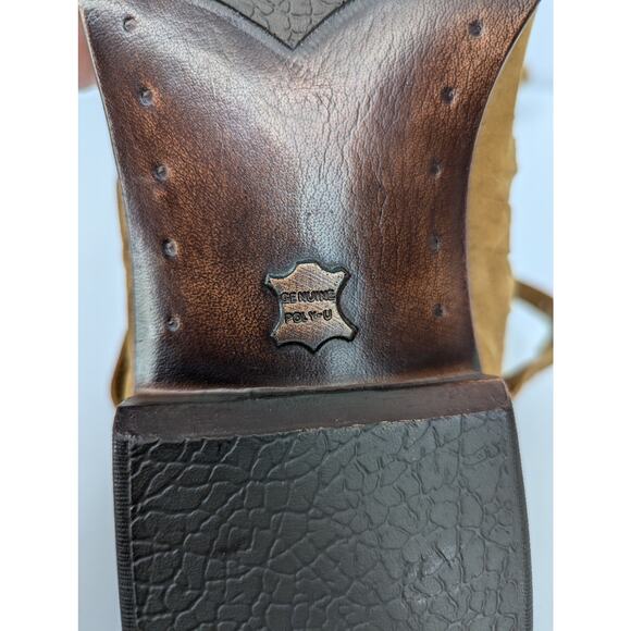 Vintage Zodiac Suede Ankle Boots with Skull Accents Men's Size 13 - Picture 11 of 13